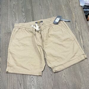 NWT Johnny Bigg Byron Linen Blend Shorts Camel Size 42